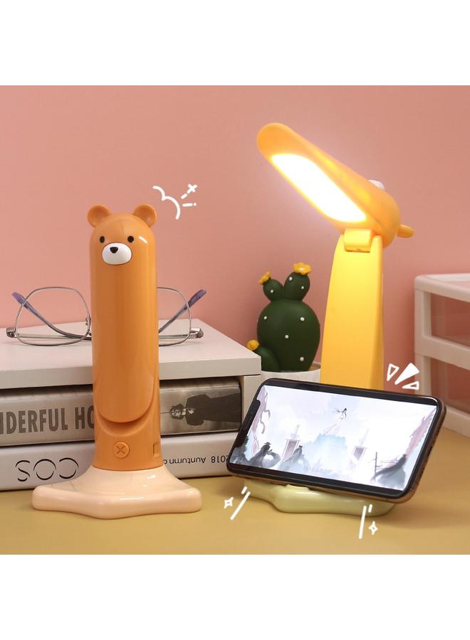 Bluejw New Cute Bear Folding Desk Lamp Student Learning Desktop Reading Lamp Dormitory Bedroom Eye Protection USB Rechargeable Desk Lamp - Image 4