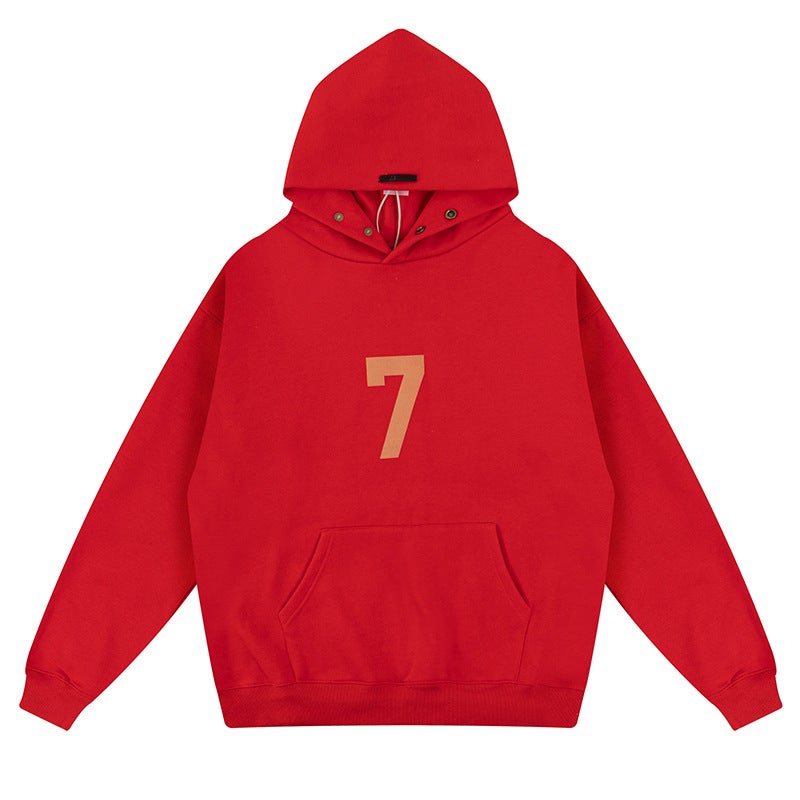 FOG ESSENTIALS Velvet 7 Hoodie Sweatshirt Cement White  - Image 2