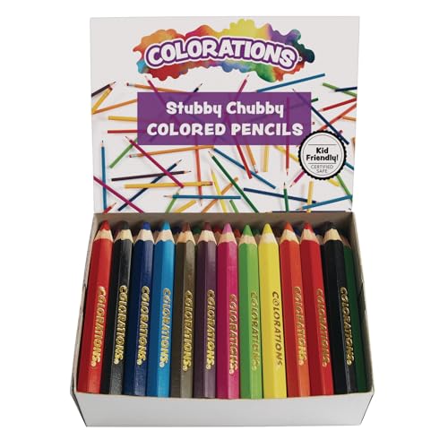 Colorations STUBPEN Stubby Chubby Colored Pencils for Kids - Set of 48 - Image 1