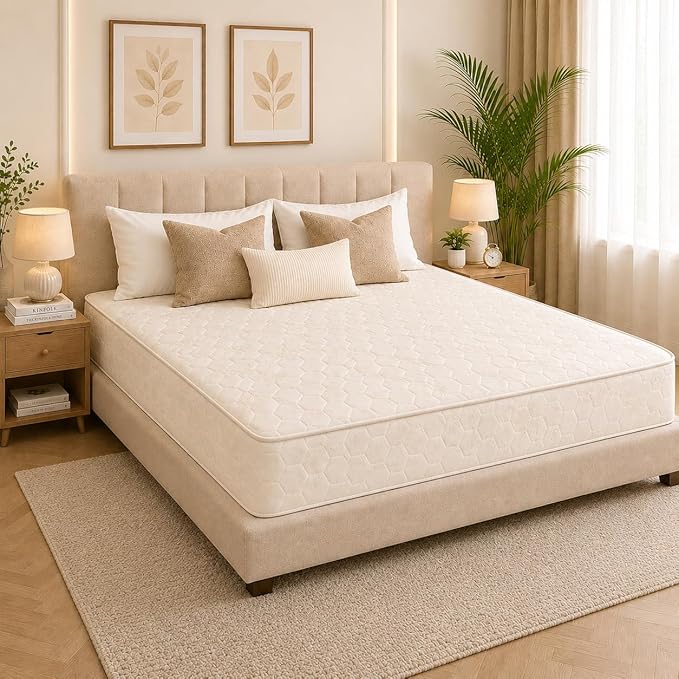 Zavora Homes Orthopedic Firm Medical Mattress |(W120xL190xH14cm)|(14cmThickness)|Orthopedic Foam  | Back Pain Relief | American Tricot Fabric - soft White Fabric - Image 3