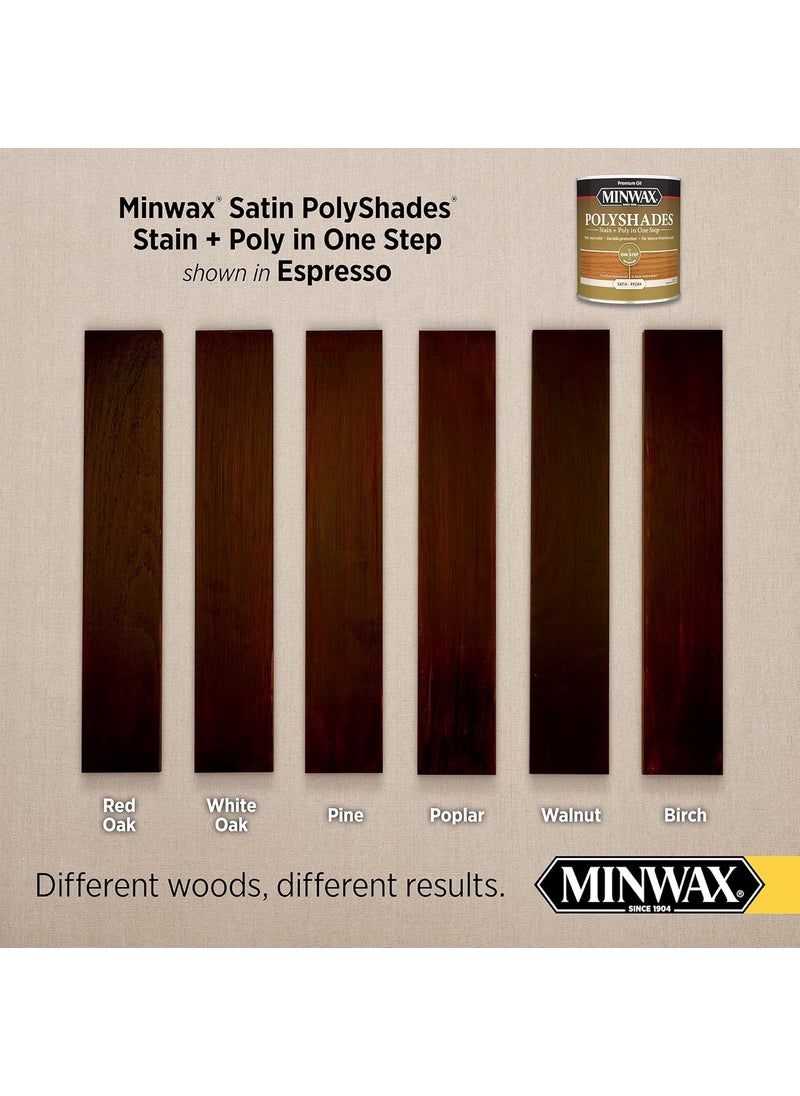 Minwax 12 pt Minwax 21397 Espresso PolyShades Wood Stain and Polyurethane Satin Pack of 2  - Image 2