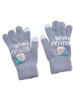 Generic Women girly strawberry mobile screen touch fingers winter wool gloves  - Image 2