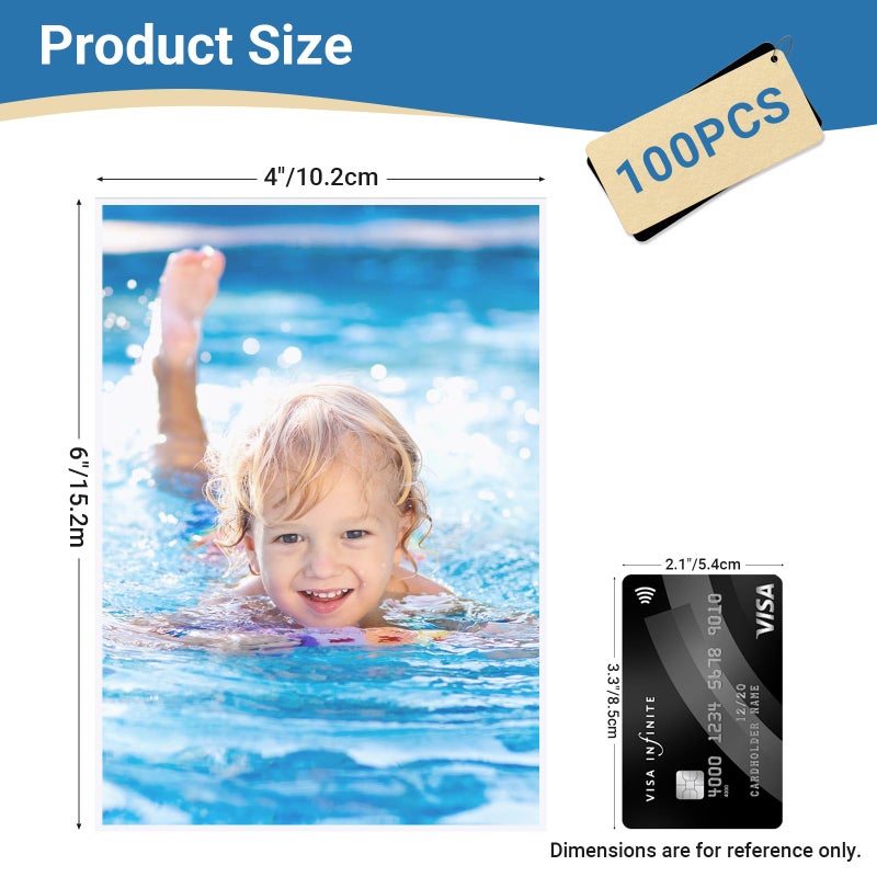 Zofly 4x6 Photo Sleeves (100 Pack) â€“ Top Loading Sheet Protectors, Archival Safe & Waterproof Plastic Photocard Sleeve, Soft Clear Sleeves for Photos, Postcards, Recipe Cards - Image 2