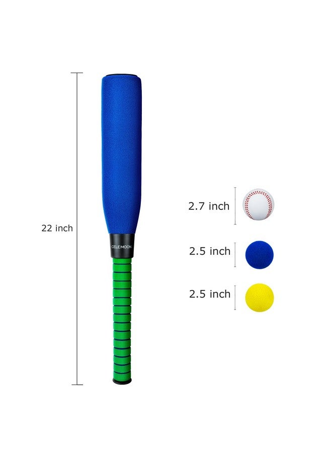CeleMoon 22 Inch Kids Foam Soft Baseball Bat Toys with 6 Balls for Kids Toddlers Youths Outdoor Indoor Sport T Ball Game Playing, Blue - Image 3