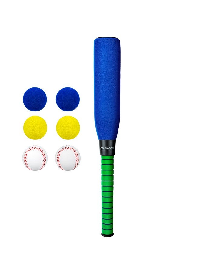 CeleMoon 22 Inch Kids Foam Soft Baseball Bat Toys with 6 Balls for Kids Toddlers Youths Outdoor Indoor Sport T Ball Game Playing, Blue - Image 1
