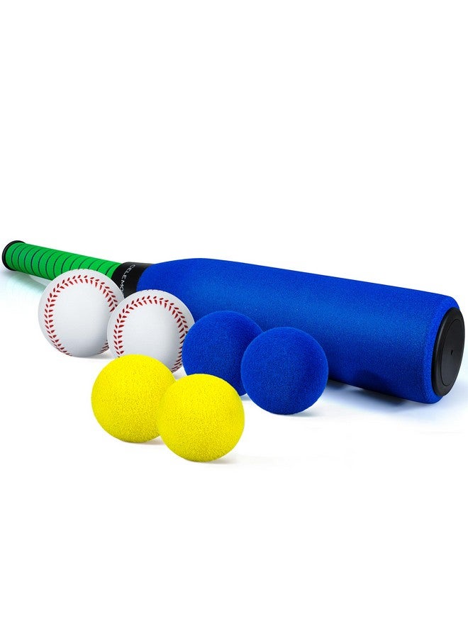 CeleMoon 22 Inch Kids Foam Soft Baseball Bat Toys with 6 Balls for Kids Toddlers Youths Outdoor Indoor Sport T Ball Game Playing, Blue - Image 2