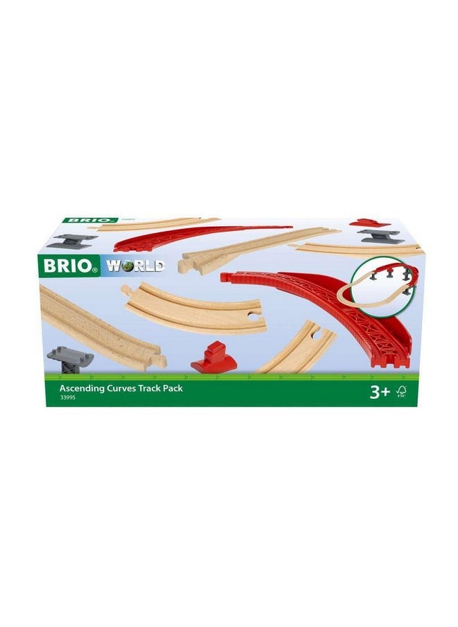 Brio BRIO Ascending Curves Track Pack - Expertly Crafted Railway Expansion | FSC-Certified Beech Wood | Enhances Motor Skills | Perfect for Kids Aged 3+  - Image 1