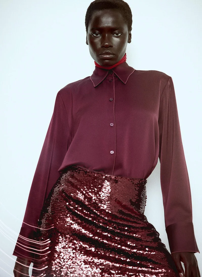 اتش اند ام Sequined Mini Skirt