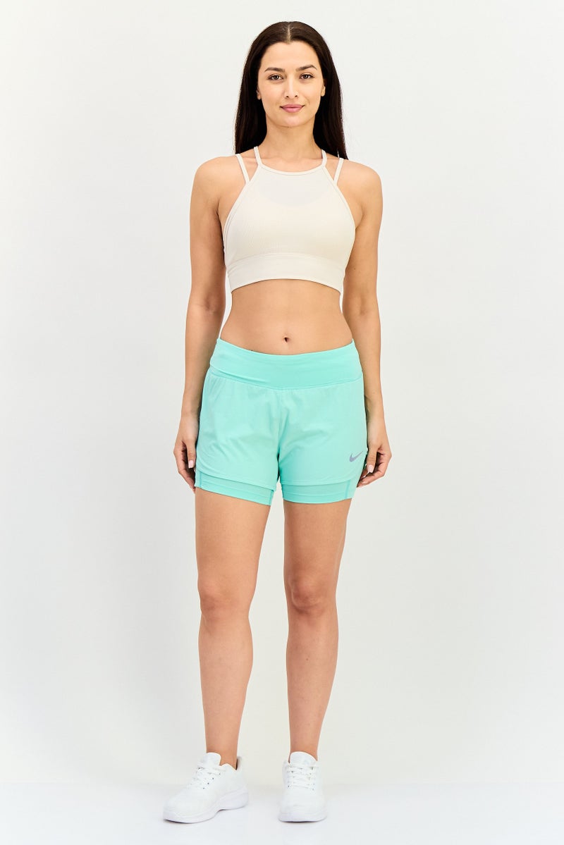 Nike Women Standard Fit Running Shorts, Mint - Image 2