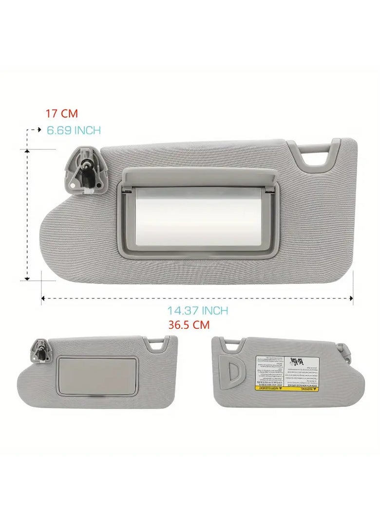 Generic - Altima Sun Shades 2013-2018 Beige Right Passenger Side Sun Visor for Altima Gray Charcoal - Image 1