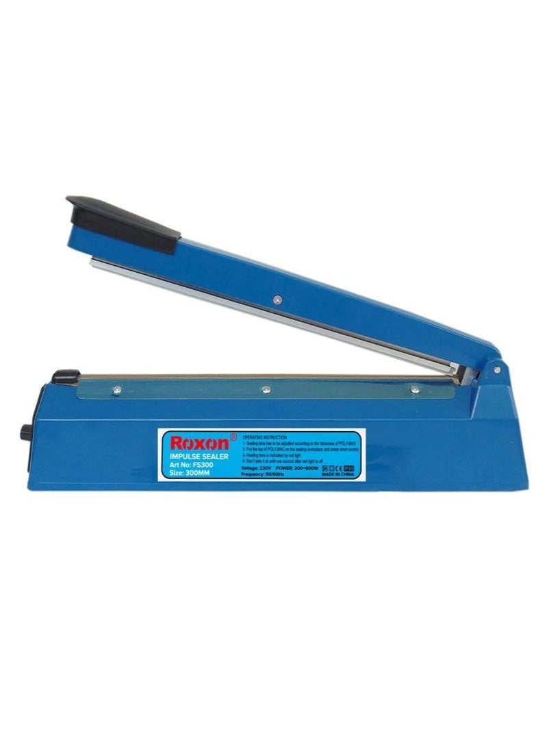 Roxon FS300 Vacuum Impulse Sealer – 300mm Heat Sealing Machine for Plastic Bags & Food Packaging | 200-600W, 220V, 50/60Hz | Durable Hot Sealer for Kitchen, Retail & Industrial Use - Image 2