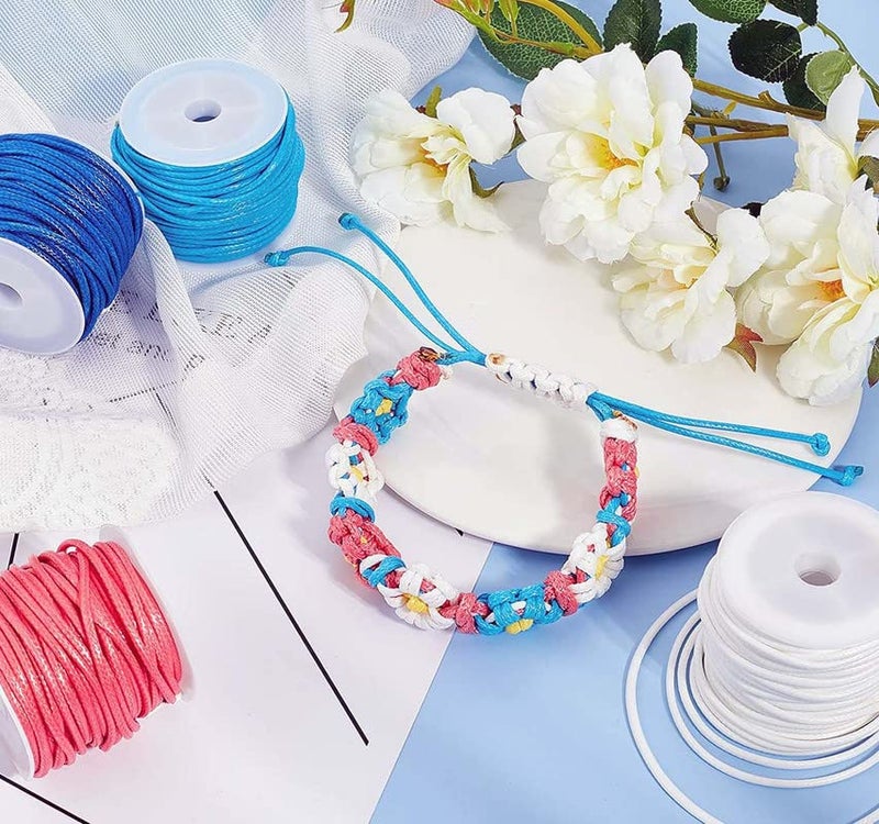 DIY Crafts 12 mtr, Random, Colors 1-120 Yards Waxed Polyester Cord Thread Beading String for Bracelet Necklace Jewelry DIY Craft Making (12 mtr, Random) - Image 5