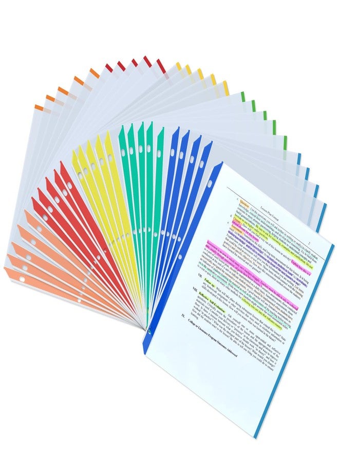 Aipker Sheet Protectors, Aipker Plastic Page Protectors for 3 Ring Binder, Heavy Duty 8.5 x 11 Paper Sheet Protector, Clear Binder Sleeves, Color Edge Document Protector for Office School (40 Pack) - Image 1