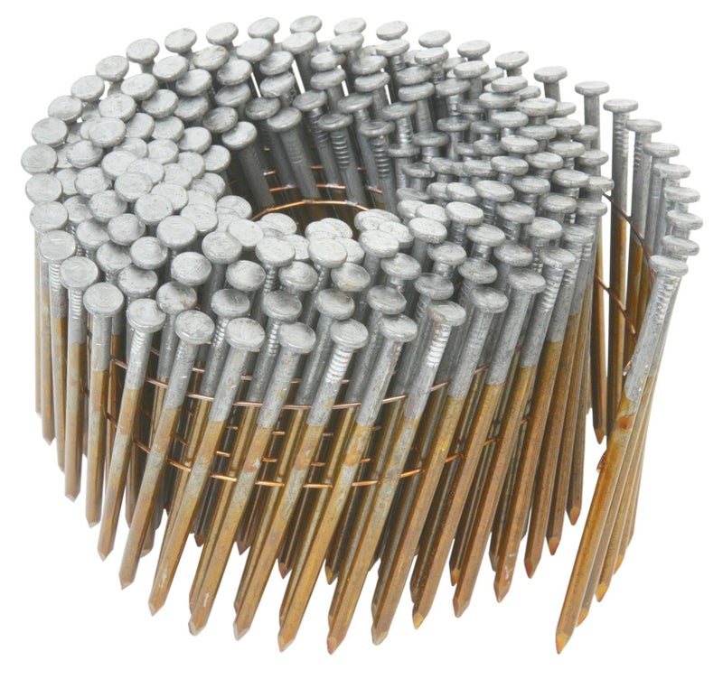 Metabo HPT 12216HHPT 3 in x 0131Gauge Bright Smooth Round Head Wire Coil Framing Nails for NV90AG NV83A4 2400 Count