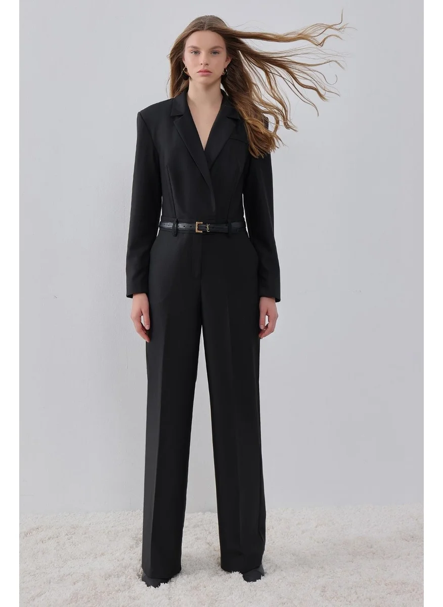 Pieces Of Melon Black Long Sleeve Jumpsuit