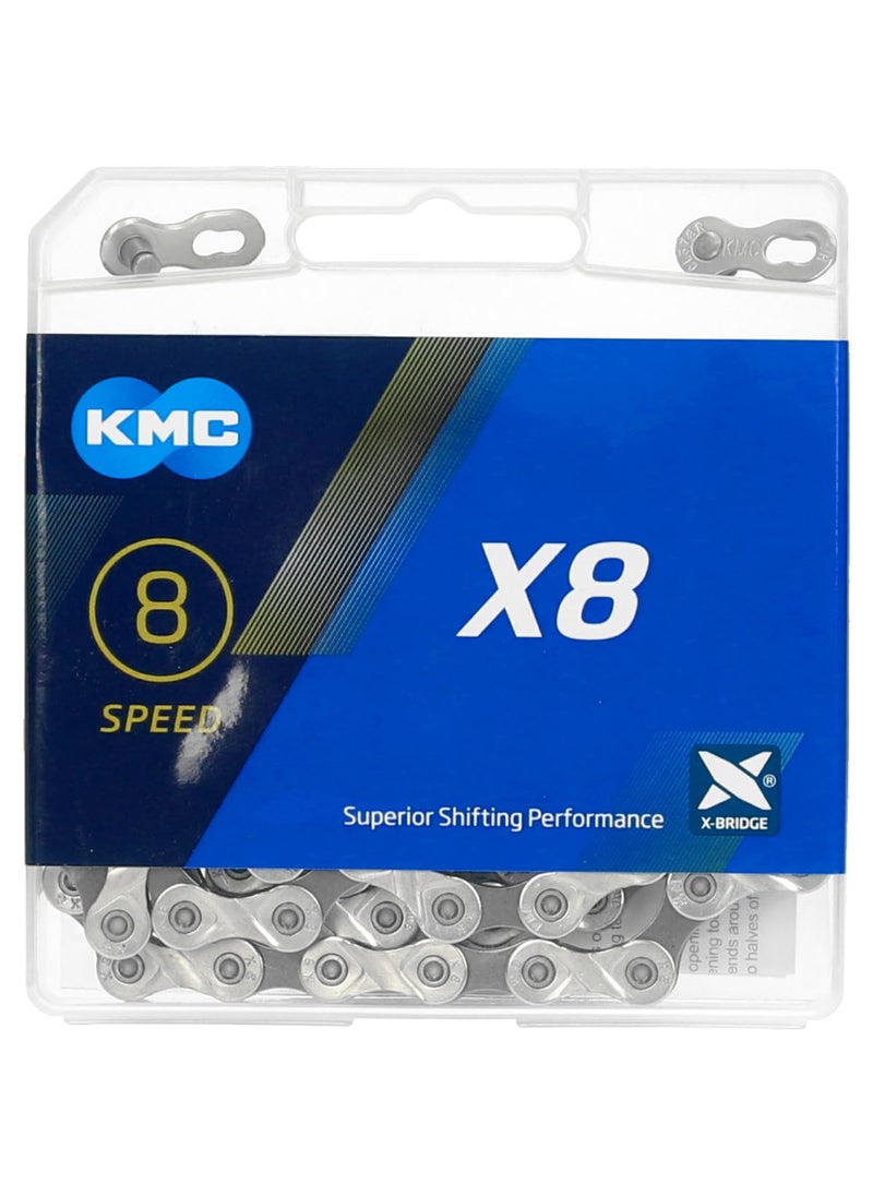 KMC KMC X893  8 Speed SilverGrey Chain114L 