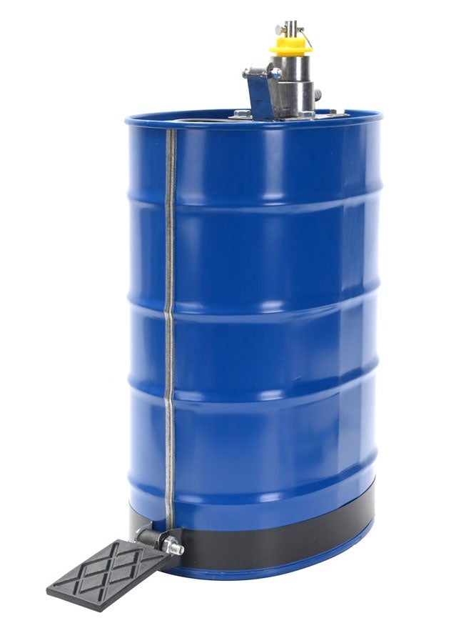 لوازم مزيتة ازرق 10 لتر - مضخة تعبئة زيت يدوية مزودة برافعة تشغيل يدوية ونظام ضغط للزيت - أداة تعبئة ناقل الحركة وعلبة تروس السيارات مع وعاء صغير للزيت لأعمال الصيانة في الورش والمحركات - Image 3