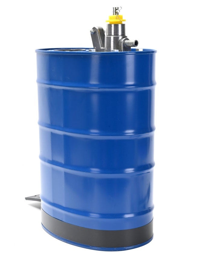 لوازم مزيتة ازرق 10 لتر - مضخة تعبئة زيت يدوية مزودة برافعة تشغيل يدوية ونظام ضغط للزيت - أداة تعبئة ناقل الحركة وعلبة تروس السيارات مع وعاء صغير للزيت لأعمال الصيانة في الورش والمحركات - Image 4