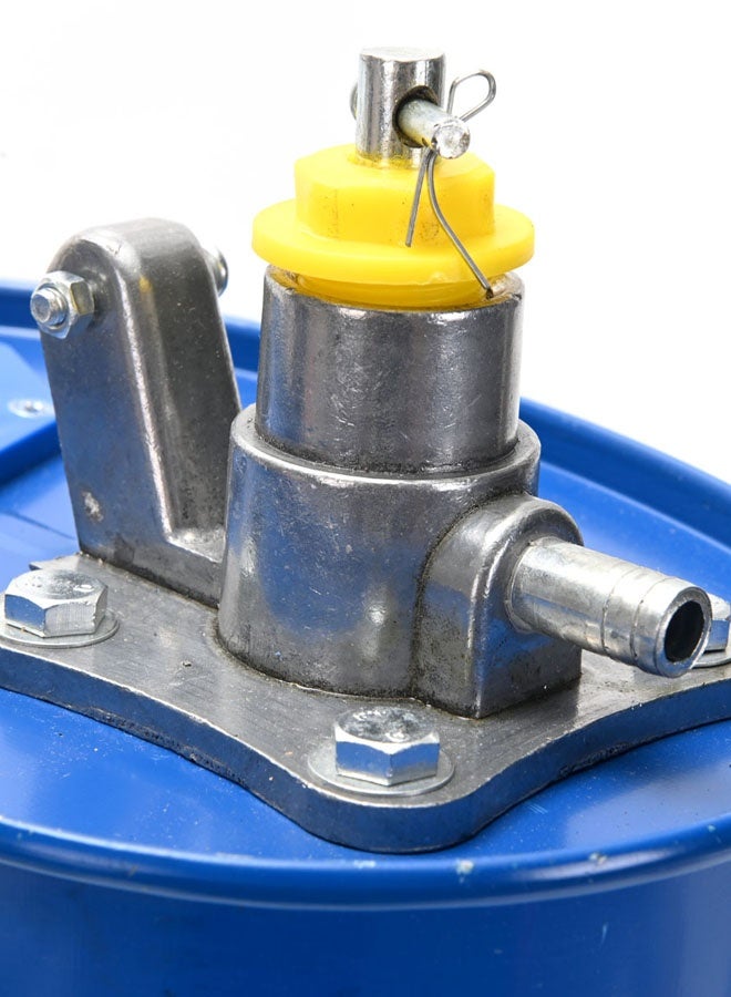 لوازم مزيتة ازرق 10 لتر - مضخة تعبئة زيت يدوية مزودة برافعة تشغيل يدوية ونظام ضغط للزيت - أداة تعبئة ناقل الحركة وعلبة تروس السيارات مع وعاء صغير للزيت لأعمال الصيانة في الورش والمحركات - Image 5