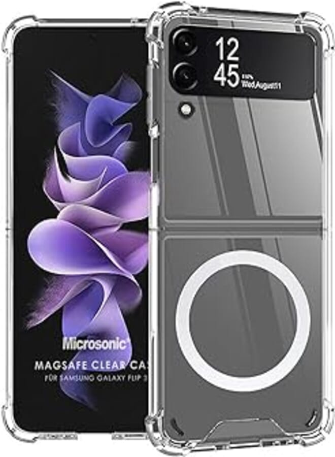 Microsonic Case for Samsung Galaxy Z Flip 3 MagSafe Clear Soft Transparent [Case Compatible with Galaxy Z Flip 3 - Clear]