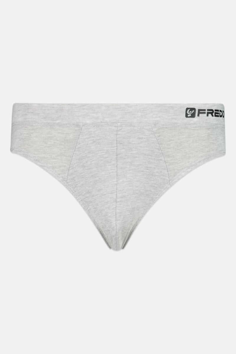 FREDDY Men1 Pack Brand Logo Brief, Grey - Image 1