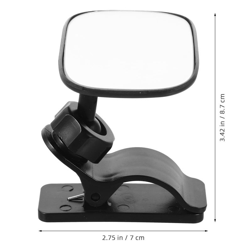 Wide Angle Backseat Mirror Adjustable Clip For Car Interior Safety Rear View - Image 3