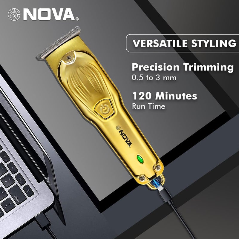 NOVA NHT 1102 Trimmer 120 min Runtime 4 Length Settings Gold - Image 3
