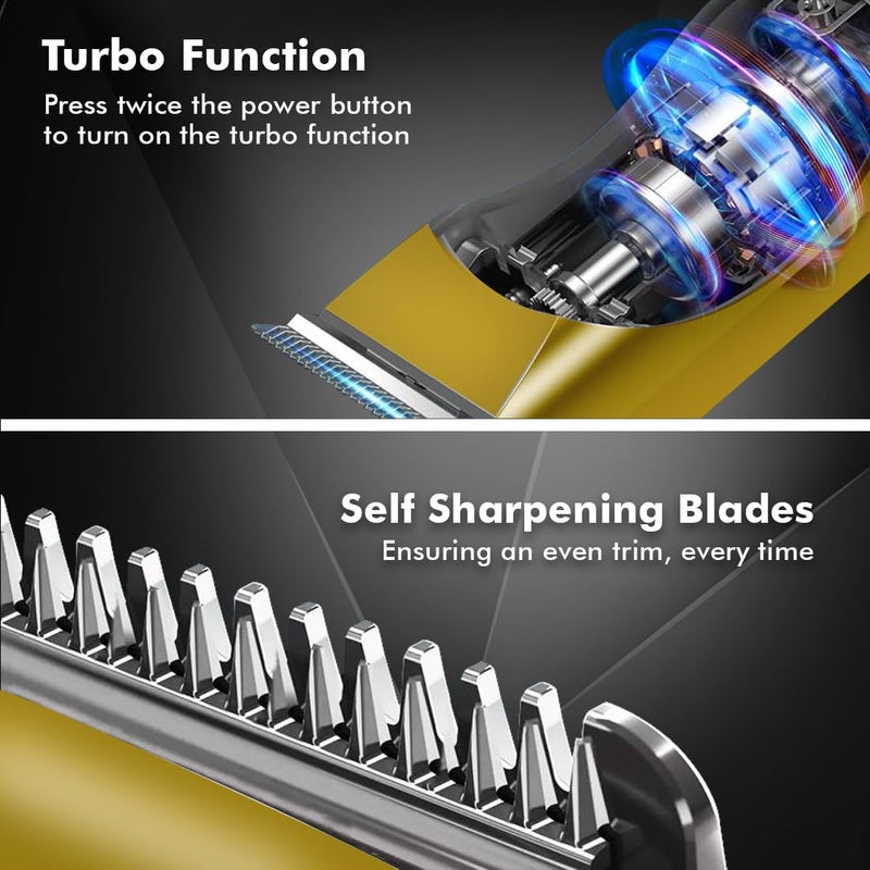 NOVA NHT 1102 Trimmer 120 min Runtime 4 Length Settings Gold - Image 2