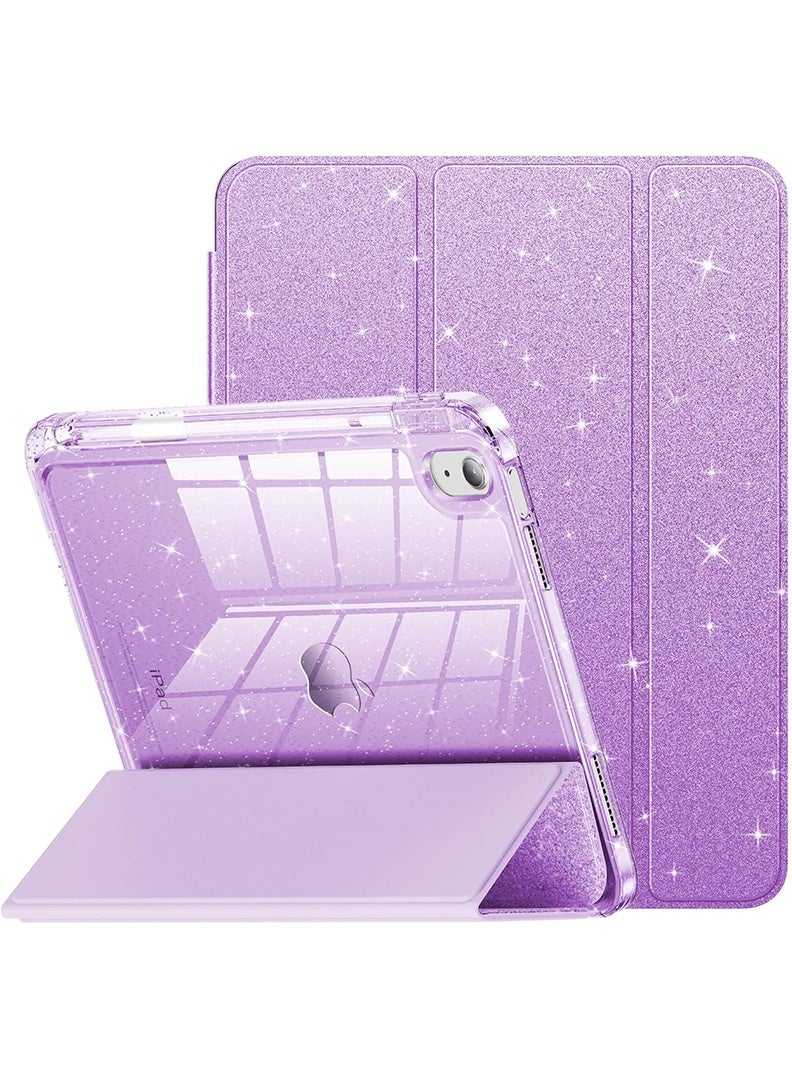 ثيودور جراب لجهاز iPad (A16) الجيل الحادي عشر (2025) مقاس 11 بوصة / الجيل العاشر (2022) - غطاء لامع مقاوم للصدمات مع ظهر شفاف لامع - لون بنفسجي لامع - Image 1