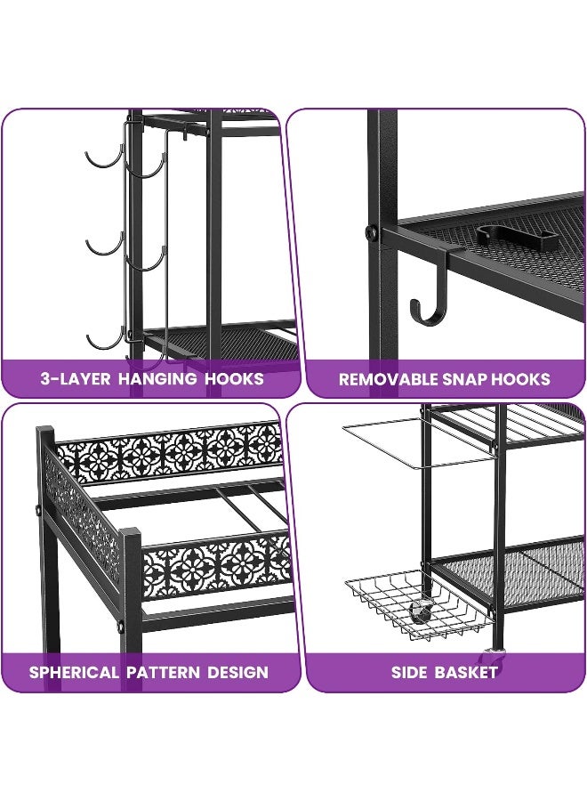 VOPEAK Yoga Mat Storage Rack, Home Gym Storage Rack Yoga Mat Holder, Workout Storage for Yoga Mat, Foam Roller, Gym Organizer Gym Equipment Storage for Home Exercise and Fitness Gear (Metal) - Image 4