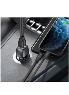 ProOne ProOne Mini 24W Dual USB Car Charger – Alloy Car Adapter with Blue LED, 5V-2.4A Output, Ultra-Compact Design, Compatible with iPhone 12/12 Pro/11/11 Pro/XR/Xs/Max/X, iPad Pro/Air 2/Mini, Galaxy  - Image 5