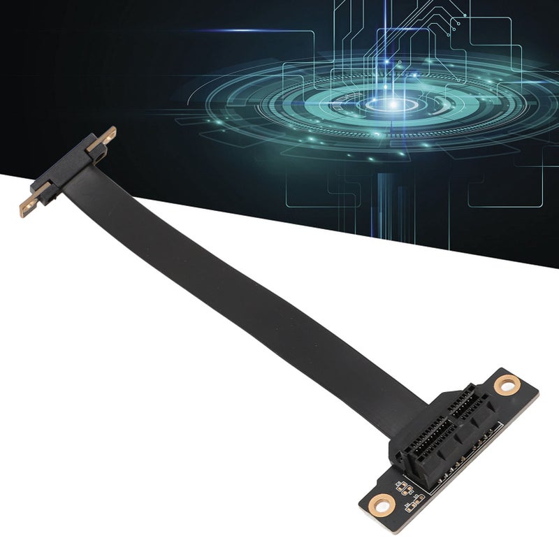 PCIe 3.0 X1 Riser Cable 8Gbps High Speed Dual 90 Degree Right Angle PCI Express 3.0 X1 Extension Cable for 1U 2U 30cm / 11.8in Length - Image 3