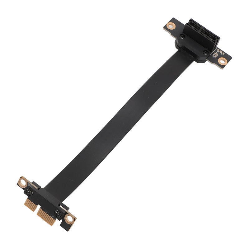 PCIe 3.0 X1 Riser Cable 8Gbps High Speed Dual 90 Degree Right Angle PCI Express 3.0 X1 Extension Cable for 1U 2U 30cm / 11.8in Length - Image 1