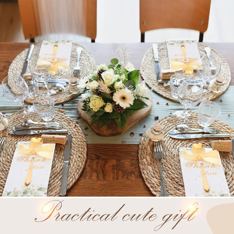 Rtteri 40 قطعة من ملاعق الشاي على شكل قلب هدايا حفل الزفاف - Image 4