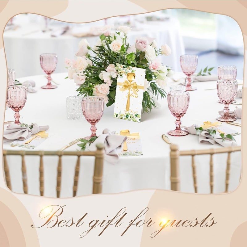 Rtteri 40 قطعة من ملاعق الشاي على شكل قلب هدايا حفل الزفاف - Image 3