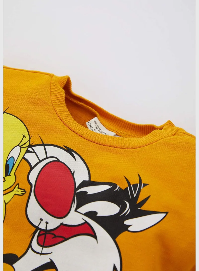 DeFacto 2 Pack BabyBoy Looney Tunes Licenced Regular Fit Bike Neck Long Sleeve Knitted Set
