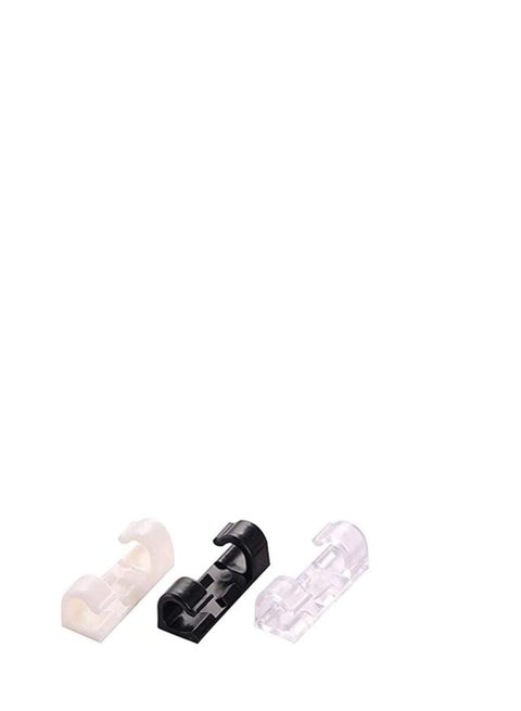 60 Pcs Wire Clamp Holder Organizer Cord Management Cable Clips with Strong Adhesive Tapes Wall for Car,Office