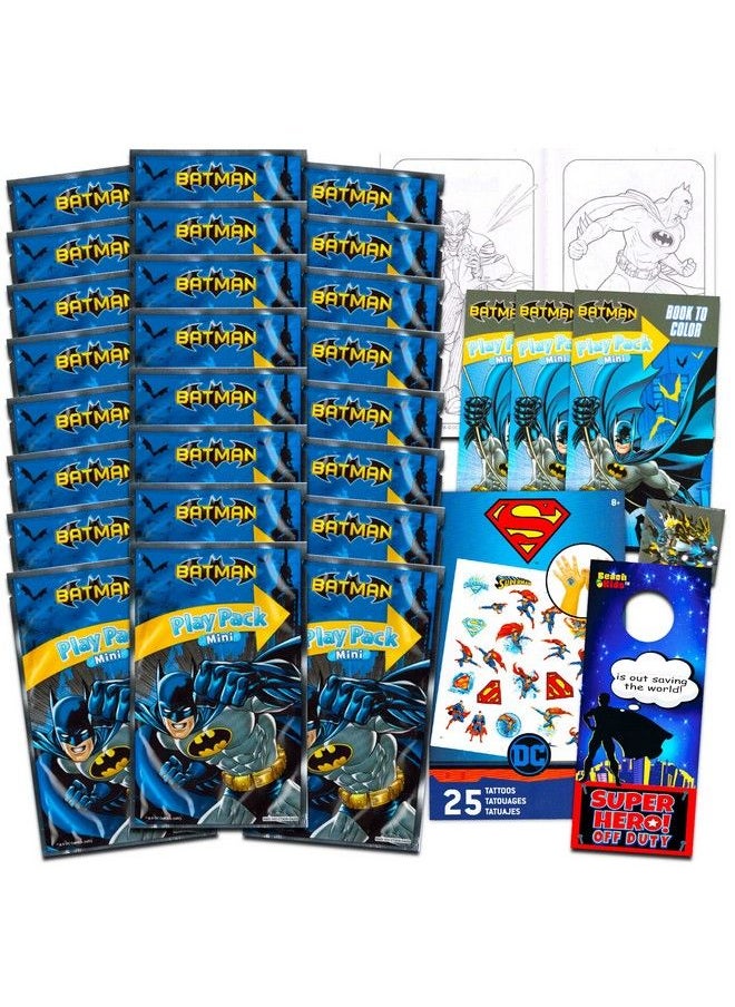 DC Comics Batman Mini Party Favors Set For Kids Bundle With 24 Mini Batman Grab N Go Play Packs With Coloring Pages Stickers And More (Batman Birthday Party Supplies)  - Image 2