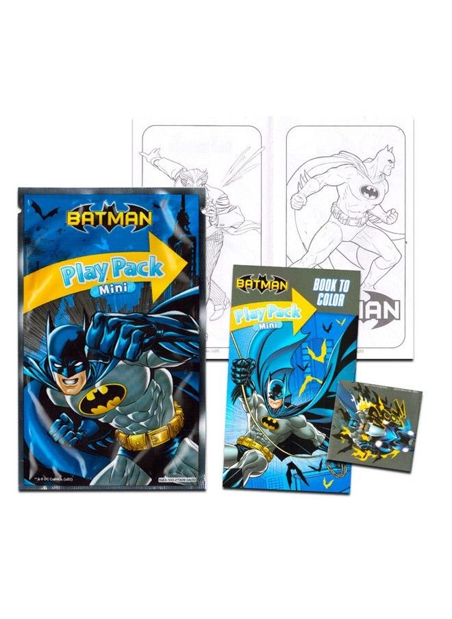 DC Comics Batman Mini Party Favors Set For Kids Bundle With 24 Mini Batman Grab N Go Play Packs With Coloring Pages Stickers And More (Batman Birthday Party Supplies)  - Image 3