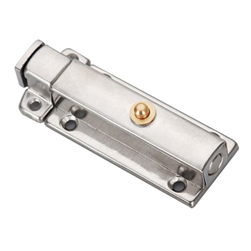 4 Inch Stainless Steel Flip Door Latch Automatic Spring Design Gate Latches Bar Latch Safety Door Lock (Silver) - Image 1