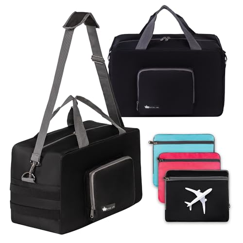 BETTERLINE Personal Item Travel Bag for Airlines Underseat Carryon Travel Bag Cabin Duffel Holdall Tote Luggage for Women Men Foldable Water Resistant Overnight Weekender Bag 16x10x8 in 40x25x20cm - Image 1