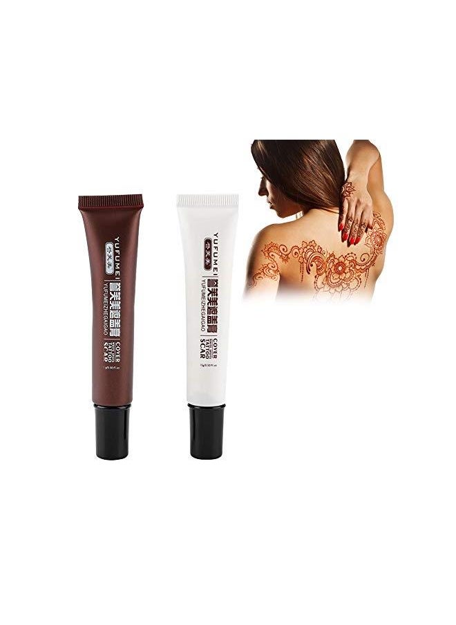 Generic - Scar Tattoo Concealer, Waterproof Fast Coloring Hiding Spots Birthmarks Cream Long-Lasting Professional Coverage Cream Makeup Cover Up Cream Set and Mild for Facial & Body - Image 1