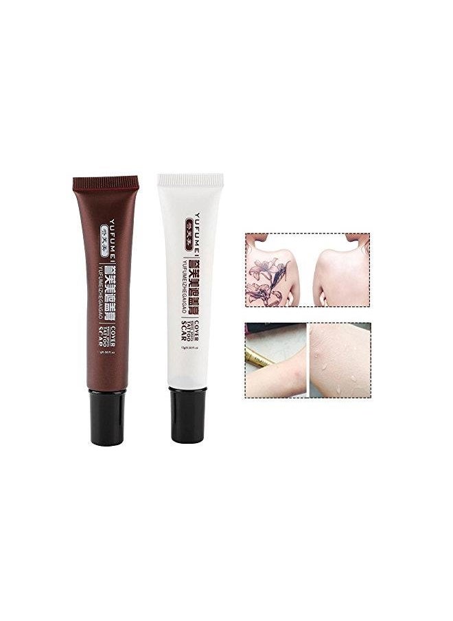 Generic - Scar Tattoo Concealer, Waterproof Fast Coloring Hiding Spots Birthmarks Cream Long-Lasting Professional Coverage Cream Makeup Cover Up Cream Set and Mild for Facial & Body - Image 1