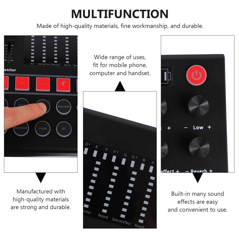 Portable RGB Live Sound Card Voice Changer For Computer And Mobile Phone Streaming - Image 4