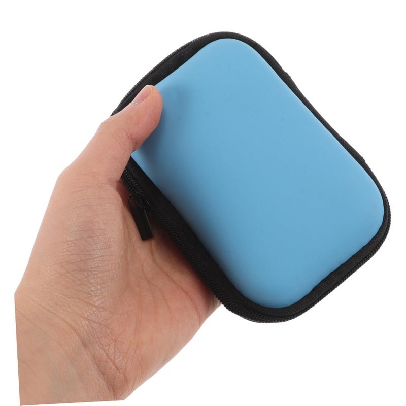 Sky Blue Waterproof Playing Card Case Compact Portable Deck Organizer Storage Box - Image 5