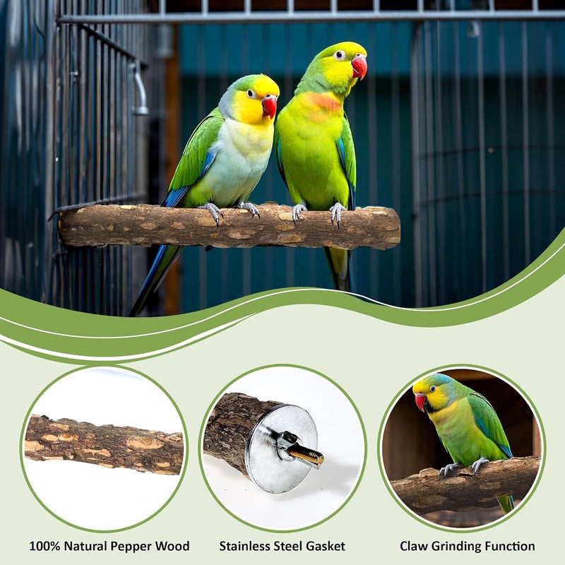 CAMATET 8pcs Natural Bird Perches for Cage, 5.9“ Small Wood Bird Perch for Parakeet/Cockatiel, Bird Cage Stick, Bird Branches for Cages, Birdcage Accessories for Parrot Conure - Image 3