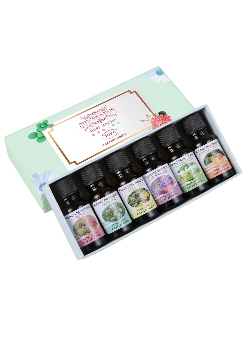 6-piece aromatherapy oil gift box set, transparent 10ml  - Image 1