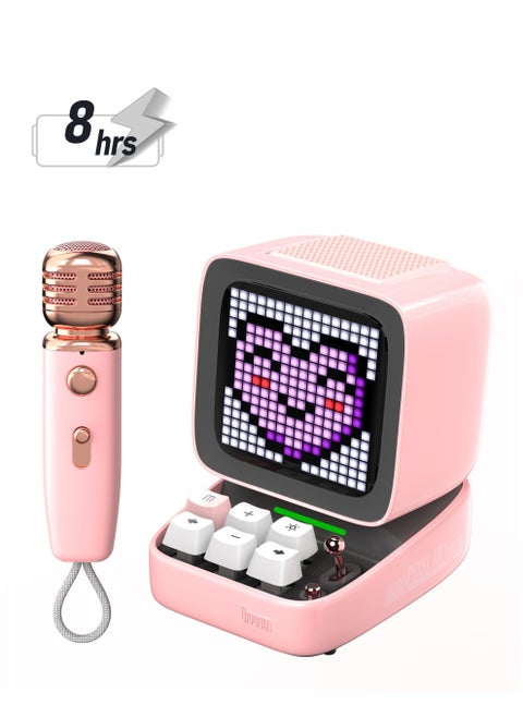 Divoom DitooMic Bluetooth Speaker Microphone Karaoke Function - Pink