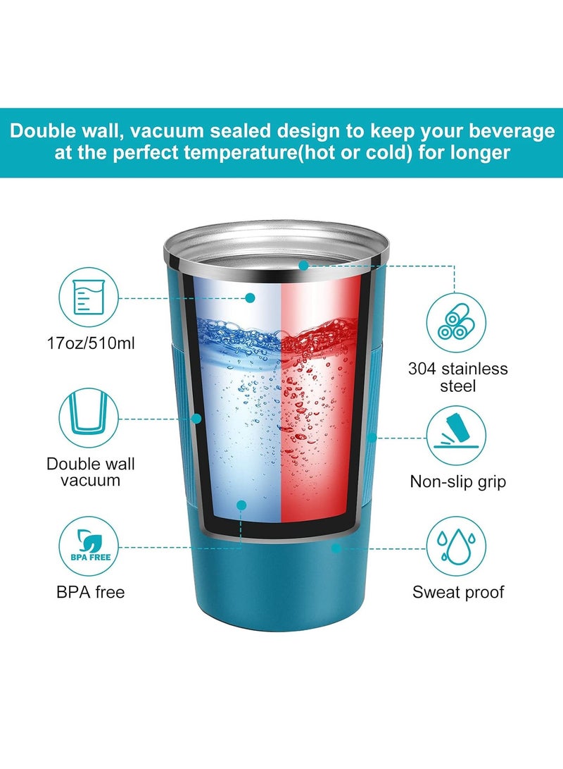 Travel Coffee Mug Stainless Steel Vacuum Ice and Hot Drinks Insulated Tumbler for Home Office Outdoor Works 2 Pack  - Image 4