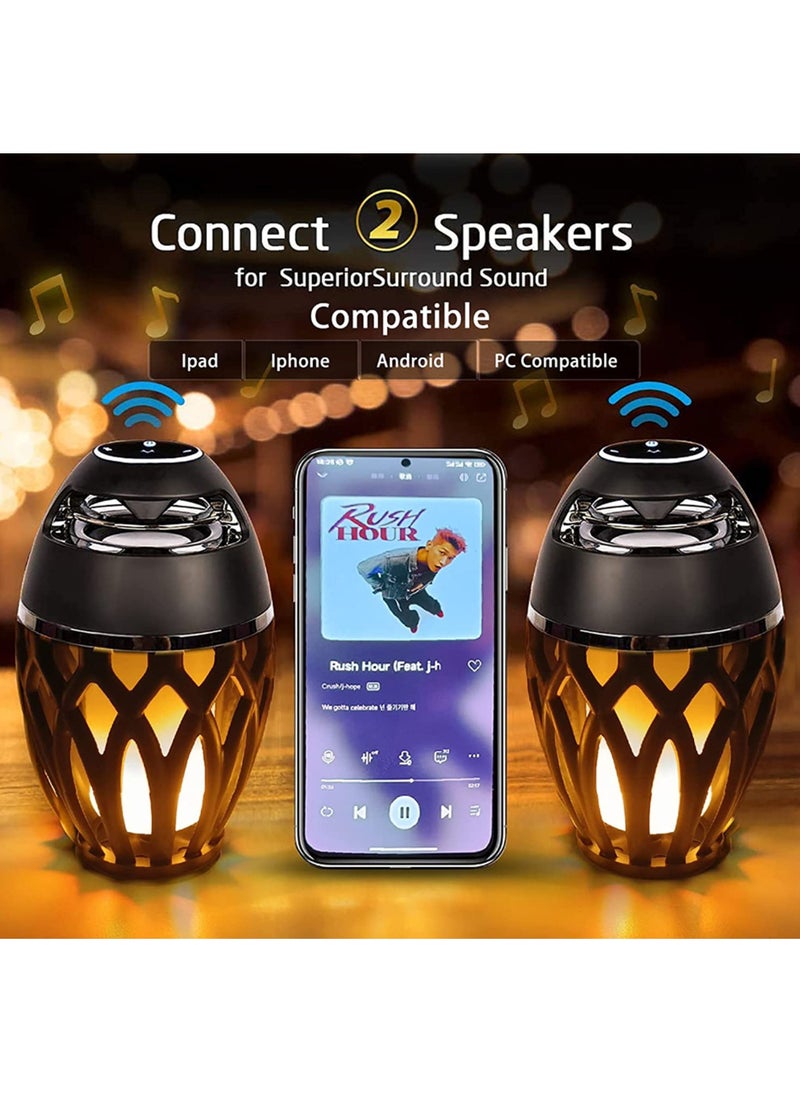 Generic - Mini speaker,Outdoor Bluetooth Speaker, Bluetooth Led Flame Speaker, Flame Torch Atmosphere Speaker, Party Camping Decorations - Image 1